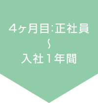 4ヶ月目：正社員～入社1年間